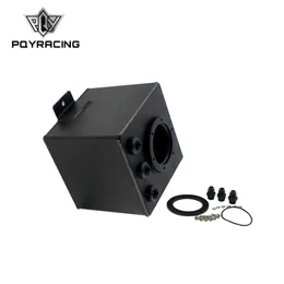 PQY RACING – AN6 2L ALUMINIUM BILLET ALUMINIUM KRAFTSTOFF-AUSGLEICHSTANK / AN6-AUSGLEICHSTANK MIT ANSCHLÜSSEN SILBER SCHWARZ PQY-TK83