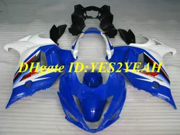 Motorcykel Fairing Kit för Suzuki GSXF650 08 09 10 11 12 GSX650F 2008 2010 2012 ABS Vitblå Fairings Set SA02