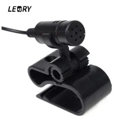 Leory 2.5mm Jack Stereo Car Bluetooth Zewnętrzny Mikrofon Mic z uchwytem Odbiornik Radio DVD Odtwarzacze CD Czarny Kabel 4M