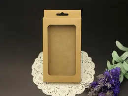 300 sztuk! Uniwersalny telefon komórkowy Pakiet Papier Papier Kraft Brown Retail Opakowanie Box dla iPhone 8 7 6 5S dla Samsung S7 156 * 90 * 15mm