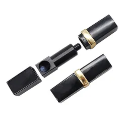 Wholesale Hidden Lipstick Smoking Pipe 61MM Long Aluminum Alloy Smoking Bowl Pipe Double Color Tobacco Pipe Pocket Size