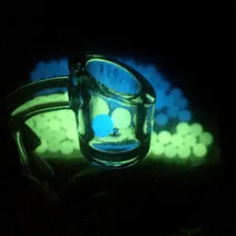 Hurtownie 6mm 8mm perły kwarcowe Terp Dab Luminous świecące niebieskie zielone jasne perły kwarcowe piłka do kwarcowych Banger Nails Bongs Dab Rigs