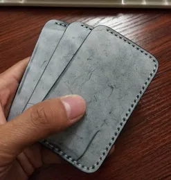 Nya mode män märke designer plånbok läder lyx läder topp kvalitet pengar handväska korthållare enkel väska grönsak garvad läder plånbok