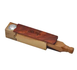 A portable and simple wooden pipe to push and pull a pipe metal pipe