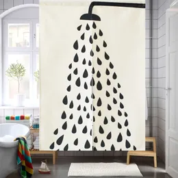 Waterproof Thicken White Polyester Shower Curtains Minimalist Bathroom Curtains Shower Head Print Bath Shower Curtain289k