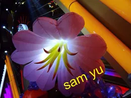 Fabrikspris bästa kvalitet evenemangsdekorationer tak Uppblåsbar blomma med lysande LED -ljus för nattklubbdekorationshändelse