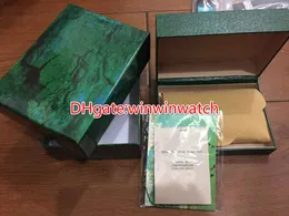安く時計箱のオリジナルの緑の木製の箱と論文のための高さのブランドメンズ