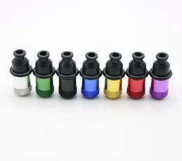 Portable Rubber Head Metal Nipple Pipe Snuff Bottle Length 53mm