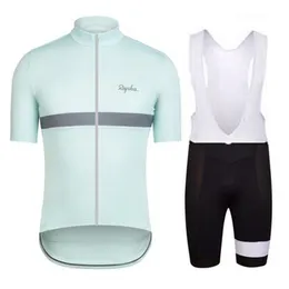 Pantaloncini con bretelle in jersey a maniche corte da ciclismo della squadra RAPHA set abbigliamento da bicicletta ad asciugatura rapida sport all'aria aperta traspiranti da uomo U2171218