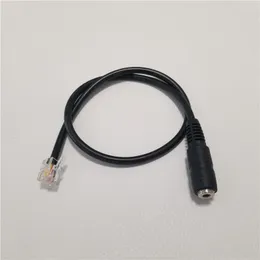 고정 무선 전화 헤드셋 어댑터 케이블 3.5 둥근 구멍 헤드셋 변환 3.5mm 4 극에서 결정 커넥터