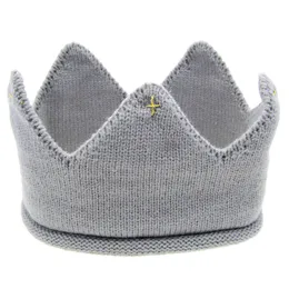 Projeto quente e agradável Fio de Lã Bonito Do Bebê Das Meninas Dos Meninos Coroa Malha Headband Hathair chapéu acessórios tiaras infantil