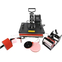 5-i-1 Hot-Press Digital Flip Hot-Press Sublimation Vinyl Hot Press T-shirt 12x15 tum digital LCD-timer (12x15 tum)