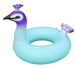 90cm inflatable peacock swim ring kids water mattress swimming pool seat chair inflatable water peacock floats baby party beach toy