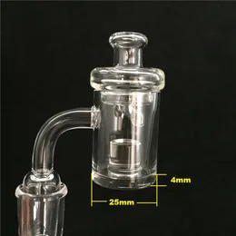 Chiodo XL Banger con nucleo al quarzo reattore da 4 mm con tappo in carb di vetro femmina maschio 10 mm 14 mm 18 mm giunto per impianti petroliferi in vetro bong in vetro