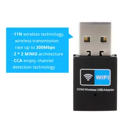 Adattatore wifi Terow Scheda di rete 300Mbps 802.11N Trasmettitore antenna Wi-fi Ricevitore router mini USB esterno RTL8192