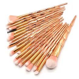 New 20Pcs Diamond Makeup Brushes Set Powder Foundation Blush Blending Eye shadow Lip Cosmetic Beauty Make Up Brush Tool Kit