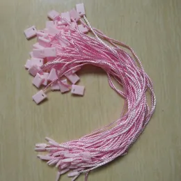 1000pcs Pink swing tags seal cords Hang tag strings for clothing whole promotion192b