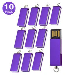 Bulk di trasporto 10PCS 8GB mini Swivel Flash Drive USB 2.0 Pen Rotating thumb drive di archiviazione per Memory Stick PC Macbook variopinto del USB