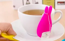 5 colors New Silicone Gel Rabbit Shape Tea Bag Infuser Holder Color Mug Gift Rabbit Silicon Tea Bag stand