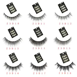 3 Pares / set Natural Cílios Postiços Grosso Cruz Falso Eye Lashes Maquiagem Volumosa Estilo Messy Extensão Moda Ferramentas de Maquiagem