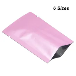 100pcs Glossy Vacuum Sealable Bags for Snack Products Aluminium Foil Food Storage Pouch Mylar Foil Vacuum Seal Sample Flat Wraps