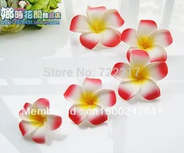 도매 무료 배송 + 좋은 품질 50pcs 큰 혼합 색상 멋진 하와이 거품 Frangipani 꽃 웨딩 파티 장식 8cm