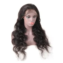 Full Lace Human Hair Wigs För Kvinnor Pre Plocked Body Wave Brazilian Lace Front Pärlor med Baby Hair Natural Hairline