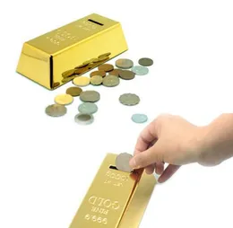 Banco de moedas em barra de ouro, ouro fino de 999,9, peso líquido 1.000 g, decoração no topo da barra, cofrinho de tijolos de ouro inovador