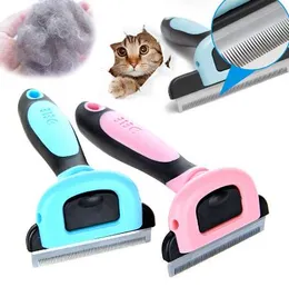 Husdjur hund borttagning hair comb pensel katt grooming verktyg furmins hår deshedding clipper rostfritt avtagbar hund katt borste furmin s-m