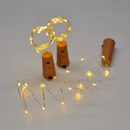 1M 10LED زجاجة الأنوار كورك الشكل البسيطة سلسلة أضواء زجاجة النبيذ الجنية قطاع بطارية تعمل لDIY عيد الميلاد حفل زفاف الديكور