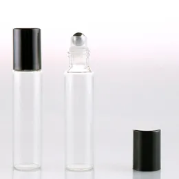 Factory Price 10ml Empty Roll on Perfume Bottles Clear Essential Oil Glass Bottles Small Glass Roller Container LX1188