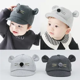 Cartoon Cat Design Baby Cute Cotton Boys Girls Summer Sun Hat Spring Autumn Peaked Cap Mix Order 2 Pcs/ lot