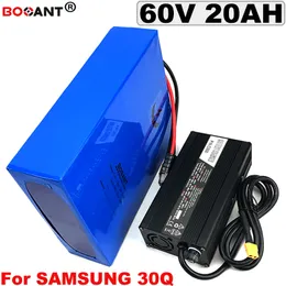 60V 20Ah E-Bike Lithium Batteri för BAFANG BBSHD 1000W 1500W 2500W Motor uppladdningsbar elektrisk cykelbatteri 60V Gratis frakt