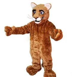 2018 heißer Verkauf Kleiner Leopard Panther Katze Cougar Cub Maskottchen Kostüm Erwachsene Größe Cartoon Charakter Mascotte Mascota Outfit Anzug Beste Qualität