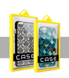 Luxury Phone Case Packaging Box For iPhone 7 7 Plus X Blister Packing for iPhone X Case Back Cover Protector Black Yellow