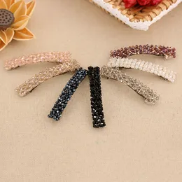 Bling clipes de cristal Grampos Headwear Forwomen Meninas strass pinos de cabelo Barrette cabelo Ferramentas Acessórios 7 cores 10PCS