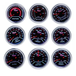 Smoke Lens Boost/Water Temp/Oil Temp/Oil Press/Voltage/Air Fuel Ratio/Exhaust Gas Temp/Tachometer Gauge 52mm Analog led White Case