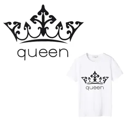 1 PCS Queen Iron on Applique Embroidery Flower Patches for Clothing DIY Vinyl Hot Heat Thermal Transfers for T Shirt Stickers