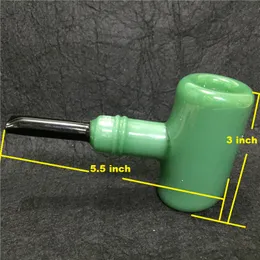 Newest Classical Design Glass Smoking Pipe Hammer head bubblers Tobacco Smoking Pipes for dry herb Cigarettes Cigar