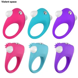 Spazio violento 2 Stile 3 Colori Anello vibrante per cazzo Ritardo Eiaculazione Anello per pene Giocattoli del sesso per uomini Sextoy Cockring Anel Peniano