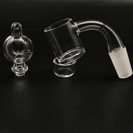 Quartz Thermal Bangers 4mm Thick Bottom Quartz Banger With Removable Quartz Banger Inserts Glass Bubble Carb Cap For Glass Water Bongs