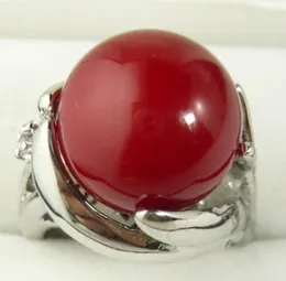 LL<<<wholesale simple style 12mm red shell pearl fashion ring