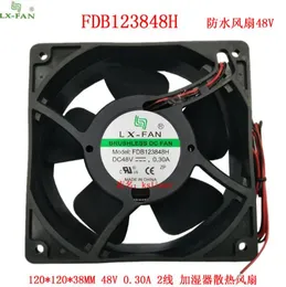 Toptan: FDB123848H 1238 48 V 0.3A 120 * 120 * 38mm 2 Tel Nemlendirici Özel Fan Koruma Sınıf IP55 Suda Kullanılabilir