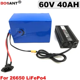 充電式3.2V LiFePO4リチウムイオン電池19S 60V 40Ah電動自転車LifePo電池パック2000W + 5A充電器送料無料
