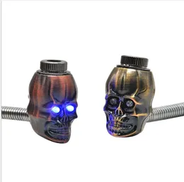 Bent head, metal smoke rod, pipe head, skull shape