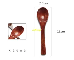 200pcs/lot 10cm 11cm 15cm 16cm Longth Wooden Spoons Honey Sugar Spice Ice Cream Wood Spoon Children Kids Tableware