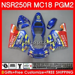 Bodys för Honda NSR250R MC16 MC18 pGM2 NS250 88 89 MOVISTAR RED 78HM.48 NSR 250 R NSR250 R RR NSR250RR NSR 250R 88 89 1988 1989 Fairing Kit
