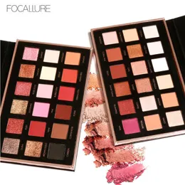 IN MAGAZZINO!! Marchio di trucco FOCALLURE Palette di ombretti 18 colori Palette di ombretti opachi luccicanti