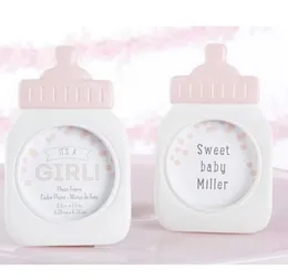 10st Mini Feeding Bottle Fotoram För Bröllop Baby Shower Party Födelsedag Favor Gift Souvenir Souvenir