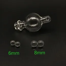 6mm 8mm Quartz Terp Dab Pearls Insert With Glass Bubble Carb Cap For Quartz Thermal Banger Thick Bottom Nails Glass Bongs Oil Rigs